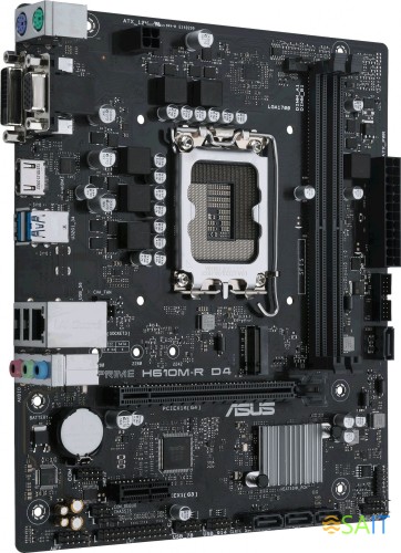 Материнская плата Asus PRIME H610M-R D4-SI Soc-1700 Intel H610 2xDDR4 mATX AC`97 8ch(7.1) GbLAN+VGA+DVI+HDMI White Box