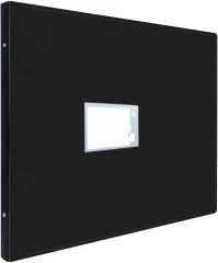 Папка на 4-х кольцах Бюрократ -0827GA3BLCK A3 гориз. пластик 0.8мм кор.27мм черный