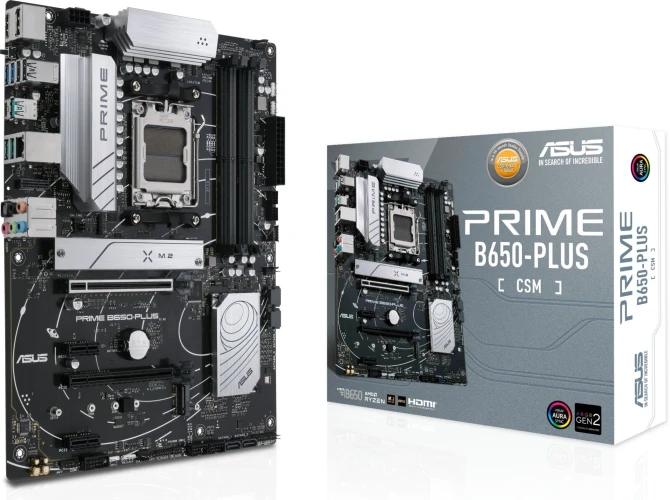 Материнская плата Asus PRIME B650-PLUS-CSM SocketAM5 AMD B650 4xDDR5 ATX AC`97 8ch(7.1) 2.5Gg RAID+HDMI+DP
