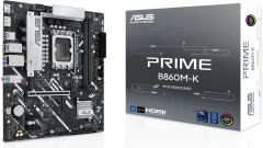 Материнская плата Asus PRIME B860M-K Soc-1851 Intel B860 2xDDR5 mATX AC`97 8ch(7.1) 2.5Gg RAID+HDMI+DP