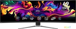 Монитор MSI 49" MPG 491CQP QD-OLED черный QD OLED LED 32:9 HDMI матовая HAS Piv 250cd 178гр/178гр 5120x1440 144Hz DP DQ USB 10.3кг