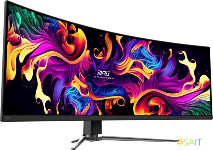 Монитор MSI 49" MPG 491CQP QD-OLED черный QD OLED LED 32:9 HDMI матовая HAS Piv 250cd 178гр/178гр 5120x1440 144Hz DP DQ USB 10.3кг