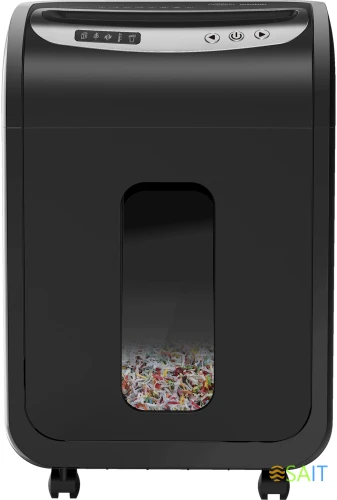 Шредер Cactus CS-SH-G6 черный/серебристый (секр.P-5) фрагменты 16лист. 30лтр. скрепки скобы пл.карты CD