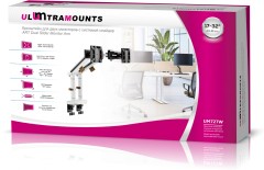 Кронштейн для мониторов Ultramounts UM727W белый 17"-32" макс.9кг крепление к столешнице поворот и наклон