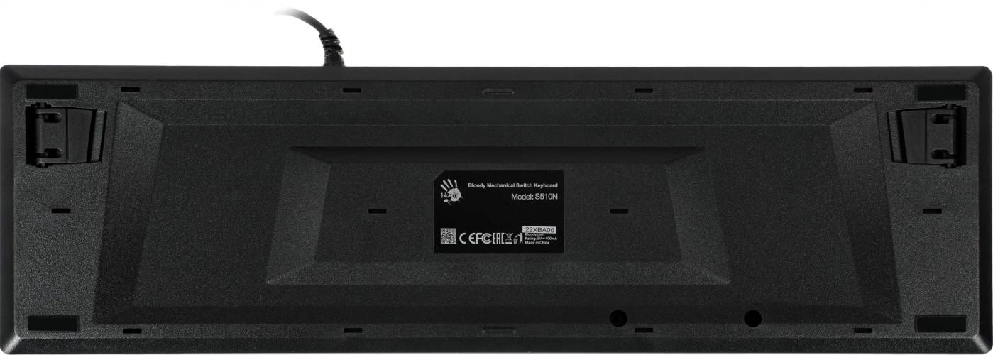 Клавиатура A4Tech S510N механическая черный USB for gamer LED (S510N (FIRE BLACK)) кабель 1.8м