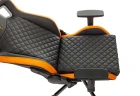 Кресло игровое Knight Outrider черный/оранжевый ромбик эко.кожа с подголов. крестов. металл