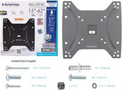 Кронштейн для телевизора Kromax OPTIMA-200 черный 15"-42" макс.25кг настенный фиксированный