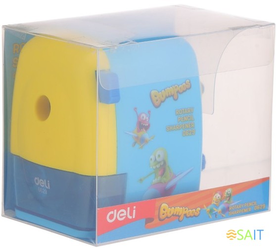 Точилка для карандашей механическая Deli E0629 miYou 1 отверстие пластик ассорти
