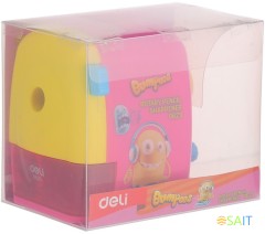 Точилка для карандашей механическая Deli E0629 miYou 1 отверстие пластик ассорти