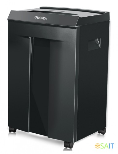 Шредер Deli 9919 серый с автоподачей (секр.P-7) фрагменты 8лист. 30лтр. скрепки скобы пл.карты CD