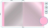 Папка с 60 прозр.вклад. Бюрократ Gems GEM60PIN A4 пластик 0.7мм торц.карм с бум. встав розовый аметист