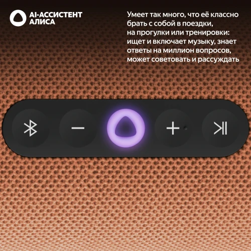 Умная колонка Yandex Стрит Алиса оранжевый 30W 2.0 BT/Wi-Fi 10м 3300mAh (YNDX-00030ORG)