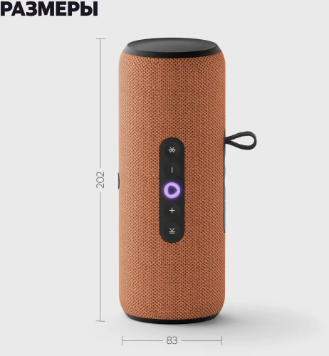 Умная колонка Yandex Стрит Алиса оранжевый 30W 2.0 BT/Wi-Fi 10м 3300mAh (YNDX-00030ORG)