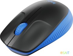 Мышь Logitech M190 черный/синий оптическая 1000dpi беспров. USB 2but (910-005907)