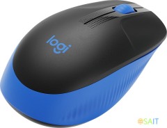 Мышь Logitech M190 черный/синий оптическая 1000dpi беспров. USB 2but (910-005907)