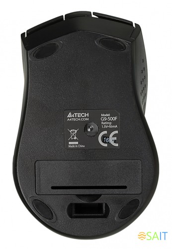 Мышь A4Tech V-Track G9-500F черный оптическая 1200dpi беспров. USB1.1 4but