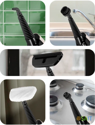 Швабра паровая Kitfort КТ-3929 1300Вт бежевый/черный