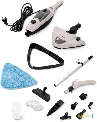 Швабра паровая Kitfort КТ-3929 1300Вт бежевый/черный