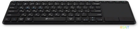 Клавиатура Оклик K614W черный USB беспроводная slim Multimedia Touch (1979327)
