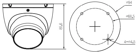 Камера видеонаблюдения IP Dahua DH-IPC-HDW1439TP-A-LED-0280B-S4 2.8-2.8мм цв. корп.:белый (DH-IPC-HDW1439TP-A-LED-0280B)