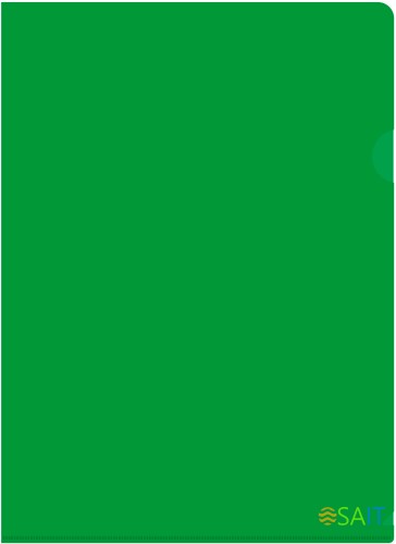 Папка-уголок Бюрократ -E310N/1GR непрозрачный A4 пластик 0.18мм зеленый