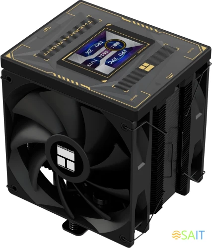 Устройство охлаждения(кулер) Thermalright Burst Assassin Vision 120 Soc-AM5/AM4/1200/1700/1851 черный 4-pin 25.6dB Al+Cu LCD Ret (BA120-VISION-BL)