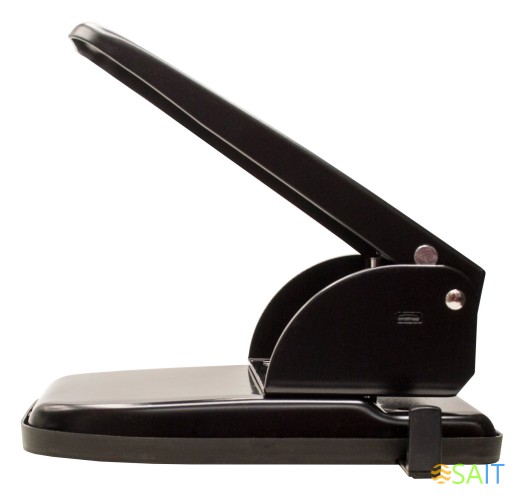 Дырокол Buro макс.:65лист. металл черный отв.:2 с линейкой