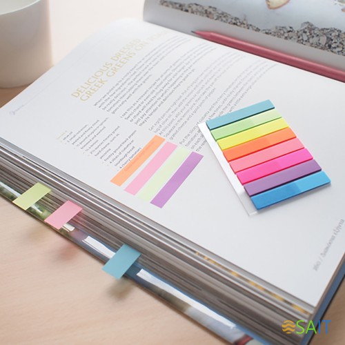 Закладки самокл. пластиковые Stick`n 26073 45x8мм 8цв.в упак. 20лист Z-сложения