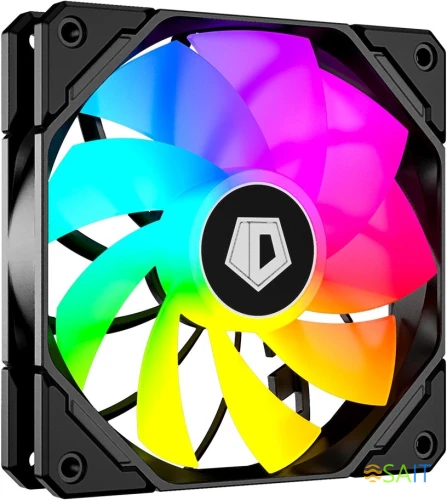 Вентилятор для корпуса ID-Cooling TF-12025 Pro Reverse ARGB 120х120x25 черный 4-pin 35.2дБ (TF-12025-PRO ARGB REVERSE) Ret