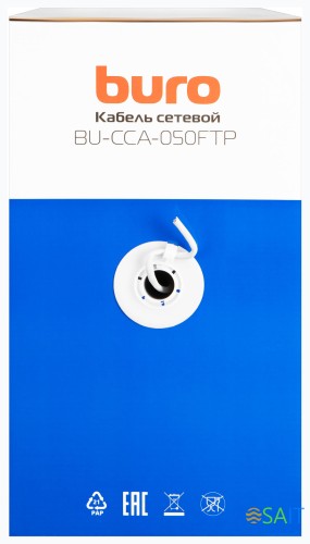 Кабель сетевой Buro BU-CCA-050FTP FTP 4 пары cat.5E solid 0.50мм CCA 305м серый