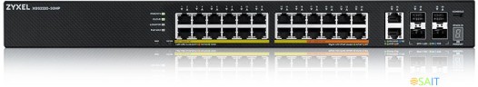 Коммутатор Zyxel XGS2220-30HP-EU0101F (L3) 24x1Гбит/с 2x10Гбит/с 4SFP+ 16PoE+ 8PoE++ 400W управляемый