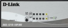 Коммутатор D-Link DGS-1210-10P/ME/B1A 8x1Гбит/с 2SFP 8PoE управляемый