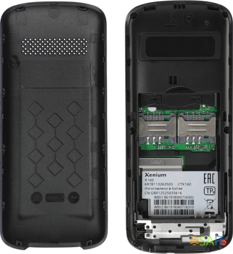 Мобильный телефон Xenium X160 черный моноблок 2Sim 1.77" 128x160 Nucleus GSM900/1800 MP3 FM