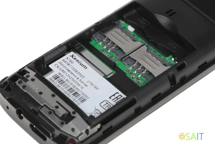 Мобильный телефон Xenium X160 черный моноблок 2Sim 1.77" 128x160 Nucleus GSM900/1800 MP3 FM