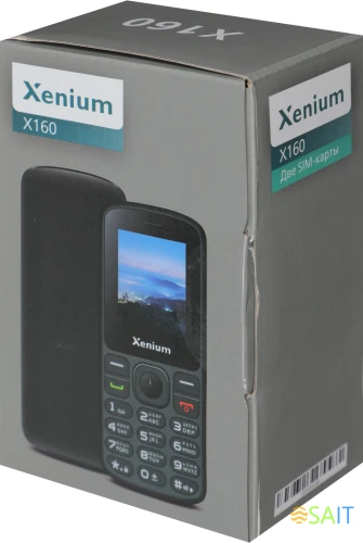 Мобильный телефон Xenium X160 черный моноблок 2Sim 1.77" 128x160 Nucleus GSM900/1800 MP3 FM