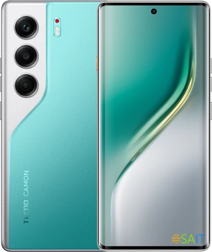 Смартфон Tecno Camon 40 Pro 256Gb 8Gb зеленый моноблок 3G 4G 2Sim 6.78" 1080x2436 Android 15 50Mpix 802.11 a/b/g/n/ac NFC GPS GSM900/1800 GSM1900 Protect FM