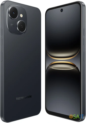 Смартфон Tecno Spark 40C 256Gb 8Gb черный моноблок 3G 4G 2Sim 6.67" 720x1600 Android 15 13Mpix 802.11 a/b/g/n/ac/ax GPS GSM900/1800 Protect FM microSD max1024Gb